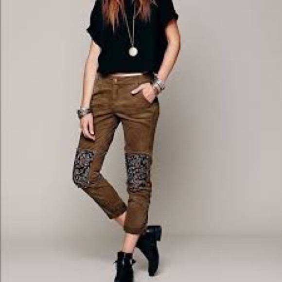 Free People Pants - Free People Patchwork Cargo Pants